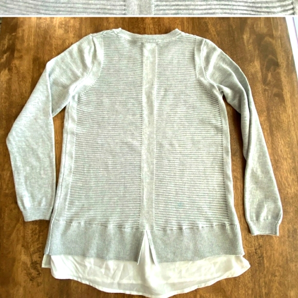 Hilary Radley Sweater with Sheer Accent Below - Picture 1 of 3